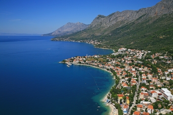 Gradac - letecký snímek